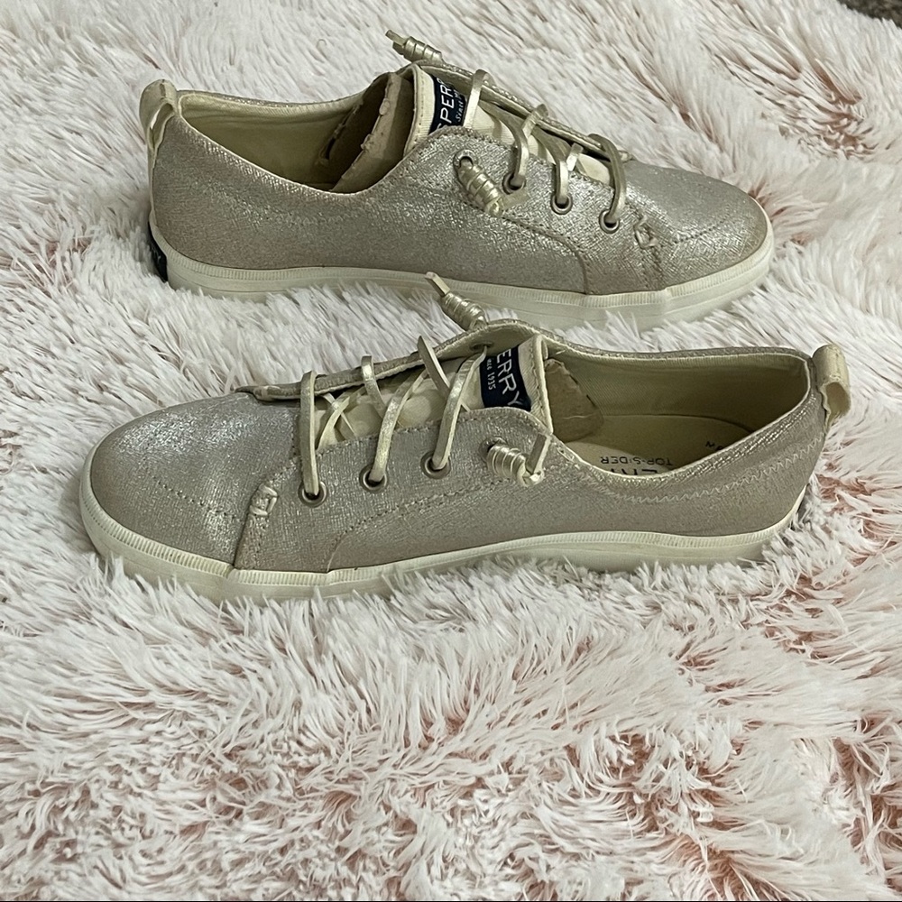 Sperry Crest Vibe yg57527 metallic topsider memory foam shoe